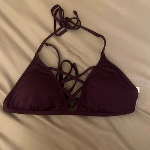 Maroon bathing suit top